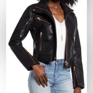 BLANKNYC Rose Gold Faux Leather Jacket